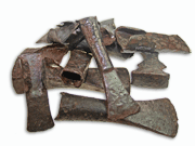 verschiedene Eisenbeile